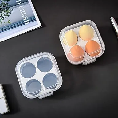 4pcs Soft Makeup Blender Sponge Set with Travel Case Beauty Foundation Blending Puff for Liquid Cream Powder Concealer Contour Cosmetic Applicator Multicolour Beauty Tool thumbnail 4