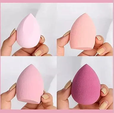 4pcs Soft Makeup Blender Sponge Set with Travel Case Beauty Foundation Blending Puff for Liquid Cream Powder Concealer Contour Cosmetic Applicator Multicolour Beauty Tool thumbnail 5