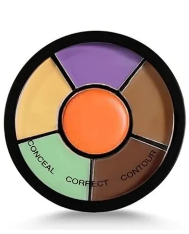 Professional 6 Colour Concealer Palette Makeup Colour Corrector Wheel Cream Contour Correcting Kit for Dark Circles Acne Redness Pigmentation Full Coverage Face Makeup thumbnail 2