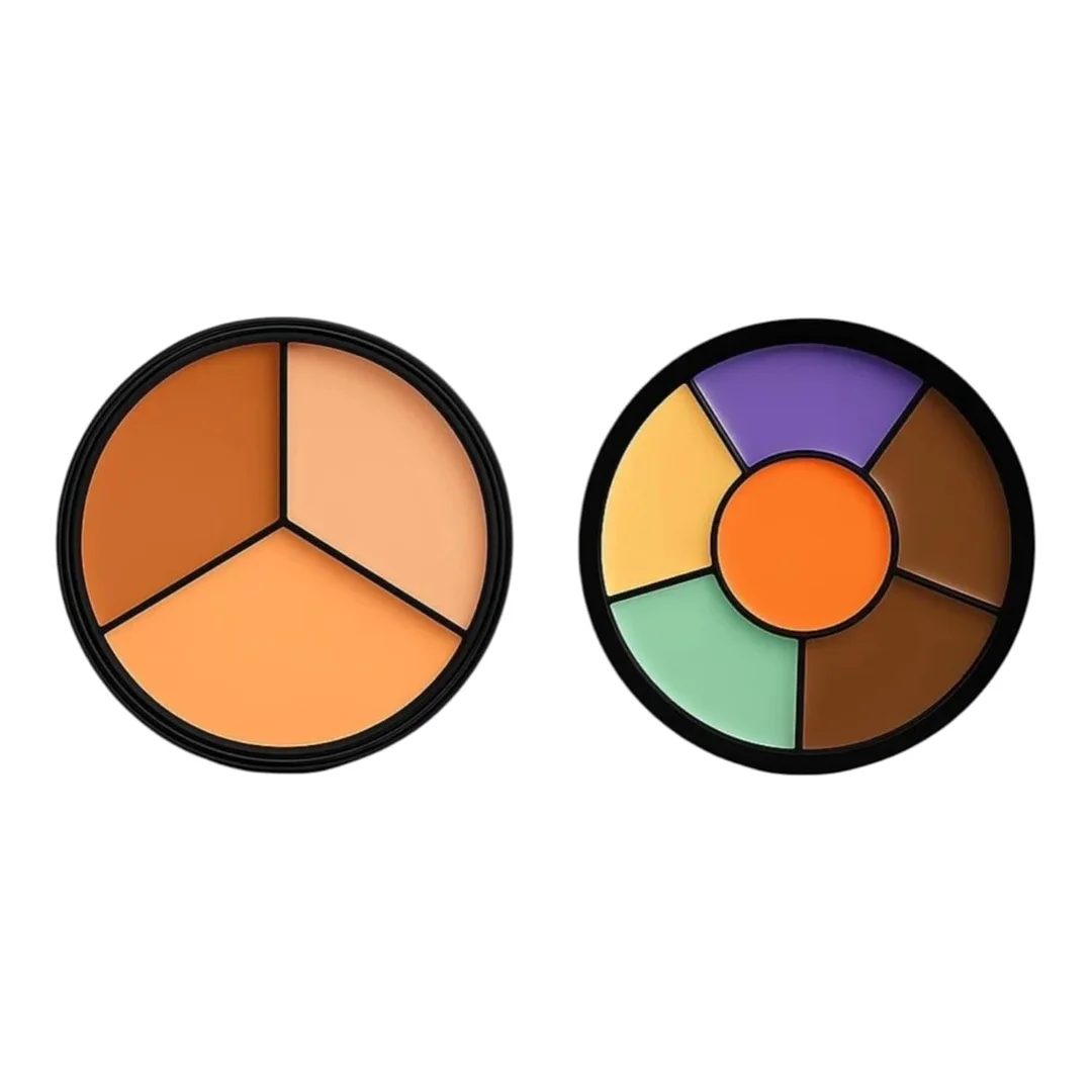 Professional 6 Colour Concealer Palette Makeup Colour Corrector Wheel Cream Contour Correcting Kit for Dark Circles Acne Redness Pigmentation Full Coverage Face Makeup image 1