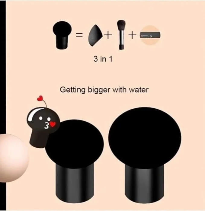 SUNISA Mushroom Head Air Cushion CC Cream Foundation Waterproof Long Lasting BB CC Cream Concealer Moisturising Makeup Base With Eyebrow Razor Set For Women All Skin Types image 6