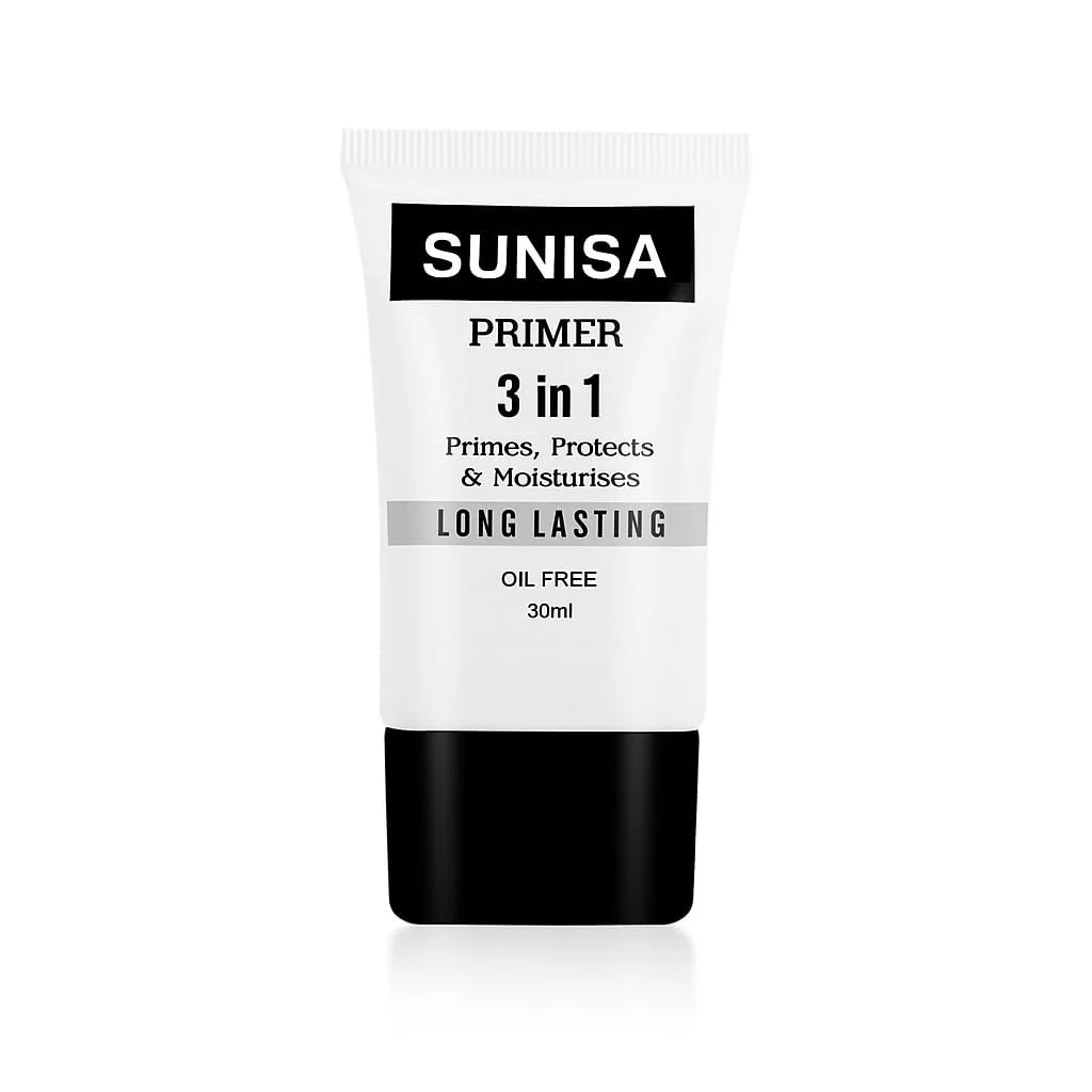 SUNISA 3 in 1 Makeup Primer 30ml Oil Free Long Lasting Face Primer for Foundation Base Makeup Primer Moisturising Pore Minimising Smooth Skin Primer for Oily Dry Combination Skin image 1