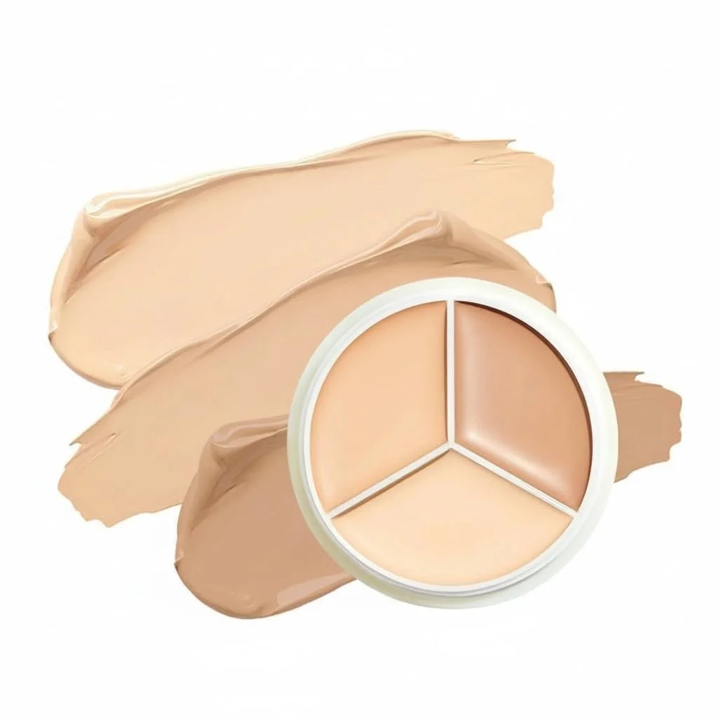 3 Shade Cream Concealer Palette Colour Correcting Makeup Kit for Dark Circles Blemishes Acne Spots Full Coverage Professional Face Contour Corrector image 1