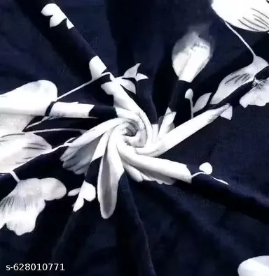 Premium Woolen Double Bed Bedsheet with Soft Flannel Finish Warm Winter Bedsheet King Size Heavy Thermal Blanket Sheet Multicolour Printed Cozy Bedding for Cold Weather India thumbnail 1
