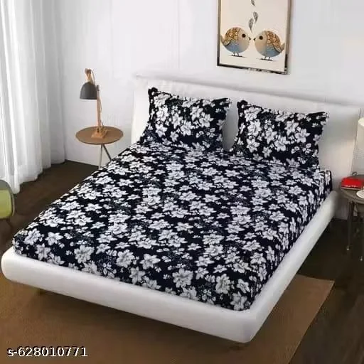 Premium Woolen Double Bed Bedsheet with Soft Flannel Finish Warm Winter Bedsheet King Size Heavy Thermal Blanket Sheet Multicolour Printed Cozy Bedding for Cold Weather India image 1