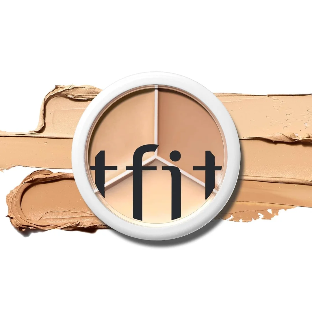 tfit Dual Tone Cream Concealer Palette Professional Full Coverage Colour Correcting Concealer Makeup Palette for Dark Circles Blemishes Contour Highlight Cream Makeup Kit image 1