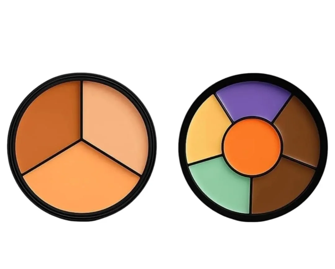 Professional 6 Colour Cream Concealer Palette Makeup Kit with Colour Corrector Shades for Dark Circles Blemishes Contour Highlight Full Coverage Face Makeup Palette image 1