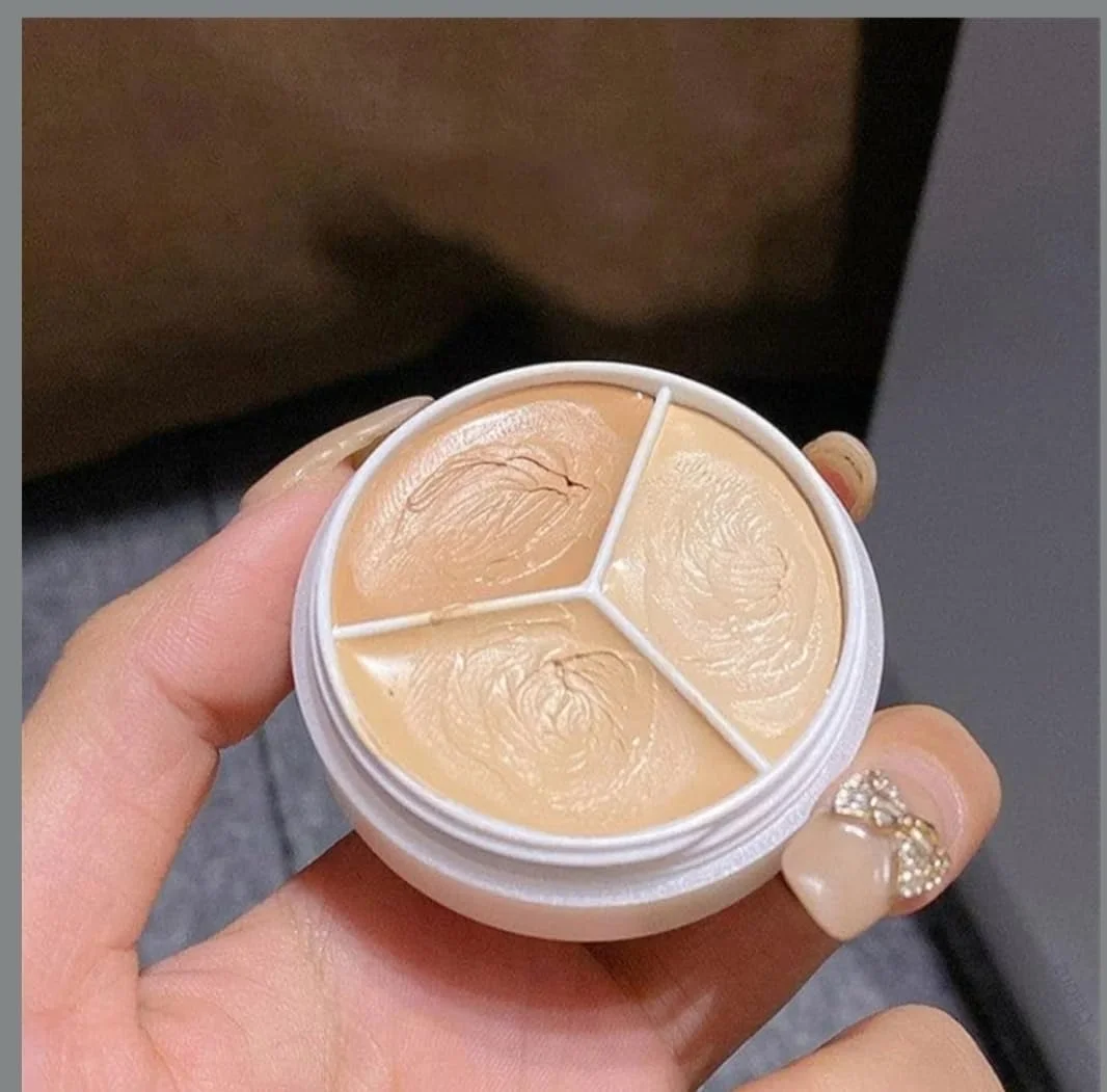 Professional 6 Shade Colour Corrector Concealer Palette Cream Face Makeup Wheel for Dark Circles Acne Redness Pigmentation Contour Highlight with Beauty Blender Sponge Set image 3