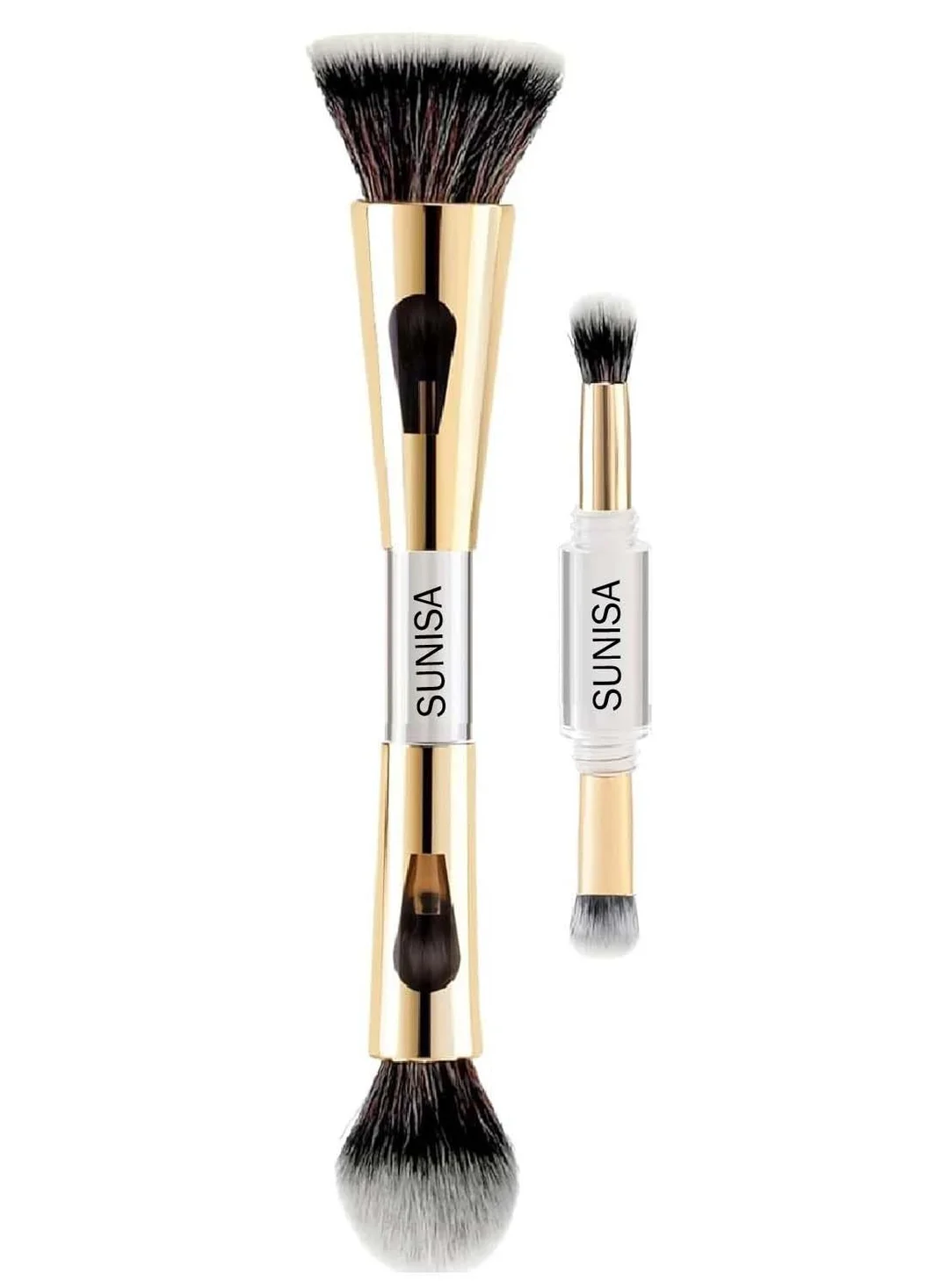 Sunisa Mushroom Head Air Cushion CC Cream Foundation Waterproof Long Lasting Oil Control Moisturising BB CC Cream with Dual Makeup Brush Natural Coverage Base Makeup WT Shade image 4