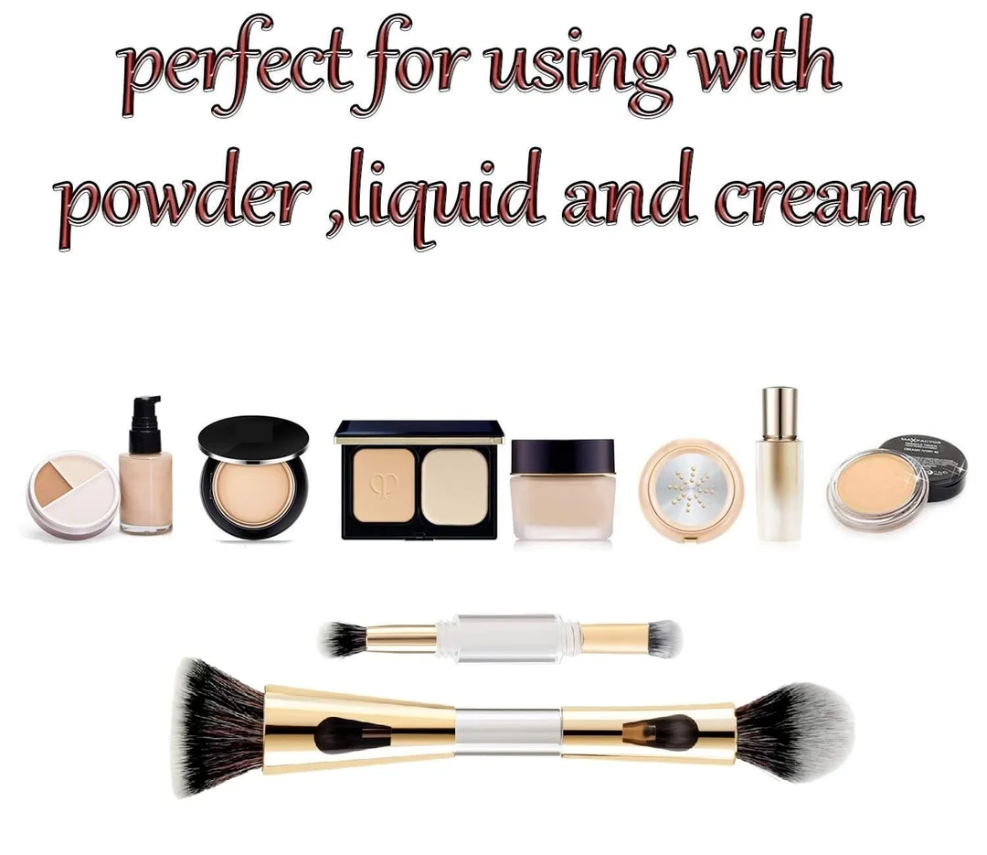 Sunisa Mushroom Head Air Cushion CC Cream Foundation Waterproof Long Lasting Oil Control Moisturising BB CC Cream with Dual Makeup Brush Natural Coverage Base Makeup WT Shade image 5