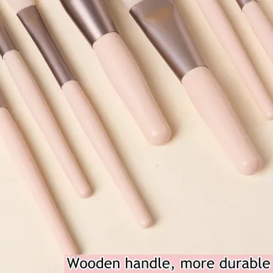Professional 8 Piece Makeup Brush Set with Travel Pouch Premium Soft Synthetic Cosmetic Brushes for Foundation Powder Blush Contour Eyeshadow Eyebrow Makeup Kit thumbnail 2