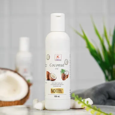 Coconut Hair Oil 100 ml with Detangling Hair Brush Combo for Hair Growth Hair Fall Control Natural Scalp Nourishing Oil No Mineral Oil No Parabens Hair Care Kit thumbnail 1