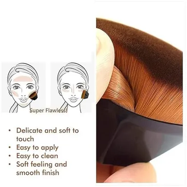 Professional Flat Top Kabuki Foundation Makeup Brush for Liquid Cream Powder – Dense Soft Synthetic Bristles Face Blending Cosmetic Brush thumbnail 3