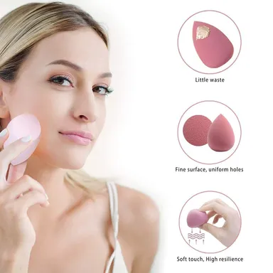 Sunisa Makeup Sponge Set with Brush 7 Pcs Latex Free Beauty Blender Wet & Dry Foundation Sponge Kit with Storage Jar thumbnail 1