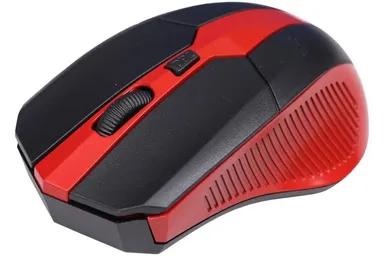 Zebion Glider Candy Wireless Mouse – USB Optical 4G Wireless with Nano Receiver, Smooth Gliding up to 10m, Black & Red – Compatible with Laptop & PC thumbnail 1