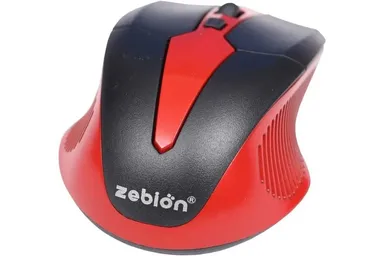 Zebion Glider Candy Wireless Mouse – USB Optical 4G Wireless with Nano Receiver, Smooth Gliding up to 10m, Black & Red – Compatible with Laptop & PC thumbnail 3