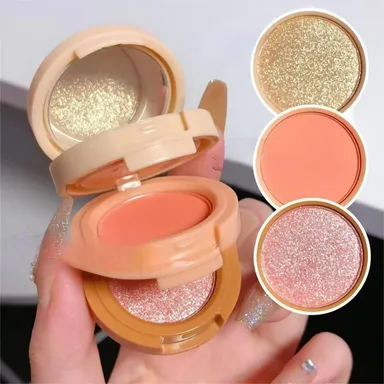 4 Shade Shimmer Highlighter Palette Face Illuminator Compact Powder Glow Makeup Kit for Women Girls Multi Colour Radiant Highlight Powder for Cheeks Nose Brow Bridal Party Makeup thumbnail 3