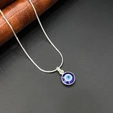 Premium Blue Evil Eye Protection Pendant Necklace for Women Girls Gold Plated Chain Nazar Suraksha Jewellery Anti Evil Protection Fashion Gift India Stylish Daily Wear image 2