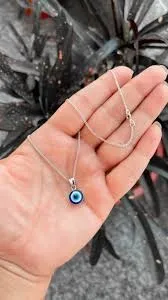 Premium Blue Evil Eye Protection Pendant Necklace for Women Girls Gold Plated Chain Nazar Suraksha Jewellery Anti Evil Protection Fashion Gift India Stylish Daily Wear thumbnail 2