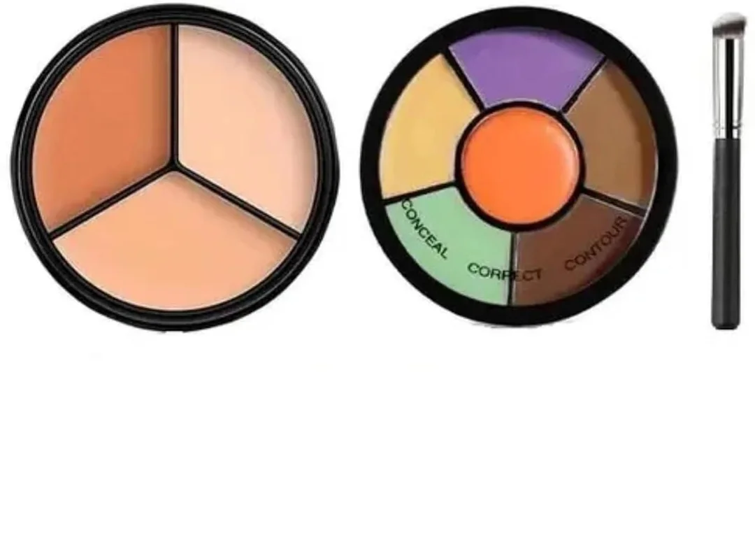 Full Coverage Concealer Colour Corrector Contour Palette Cream Face Makeup Kit for Dark Circles Blemishes Acne Spots Highlighting Contouring Multi Shade Professional Base Makeup Palette image 3