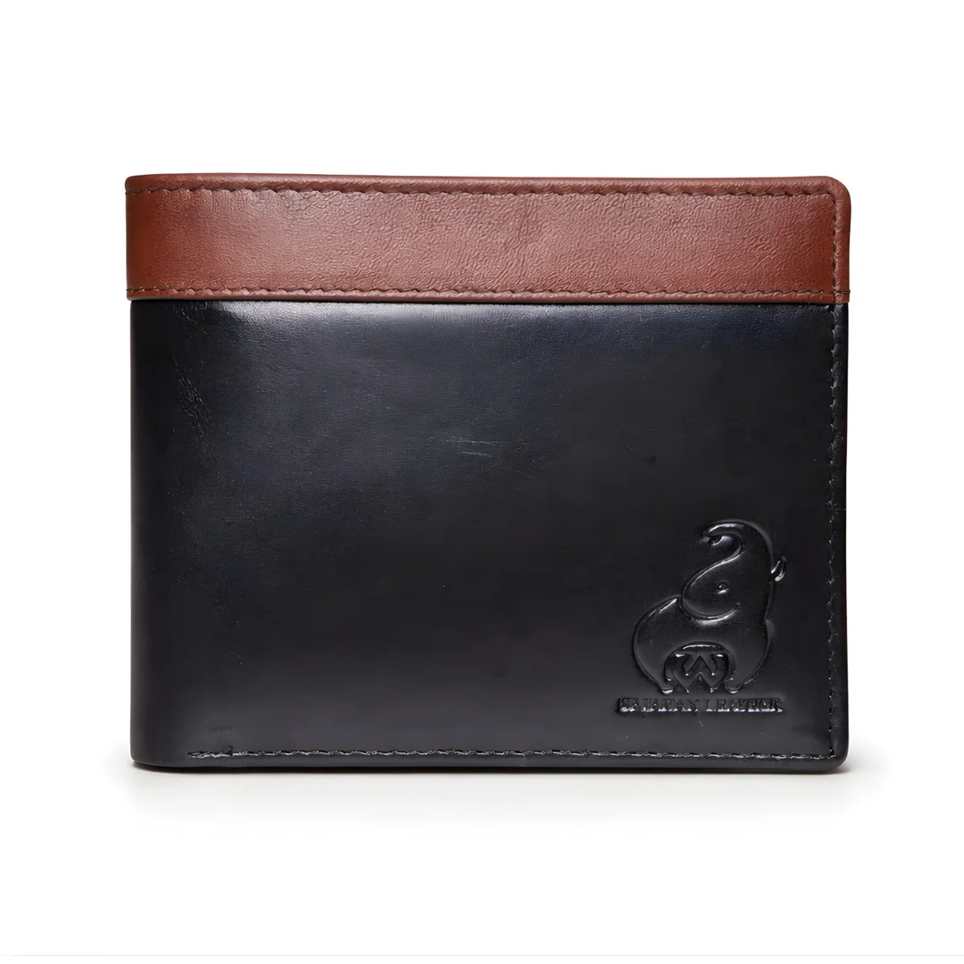Sajahan Leather Premium Men Bi Fold Wallet Black Brown Genuine Leather RFID Blocking Slim Card Holder Cash Wallet for Men Stylish Leather Wallet India image 3