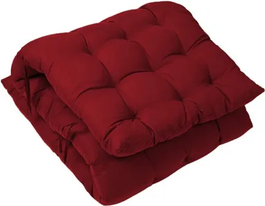 SOFT SNOOZE Microfibre Chair Pad Cushion Pack of 1 Maroon Solid Soft Luxury Seat Cushion Non Slip Dining Chair Pad Office Chair Cushion Washable Comfortable Chair Seat Pad India thumbnail 1