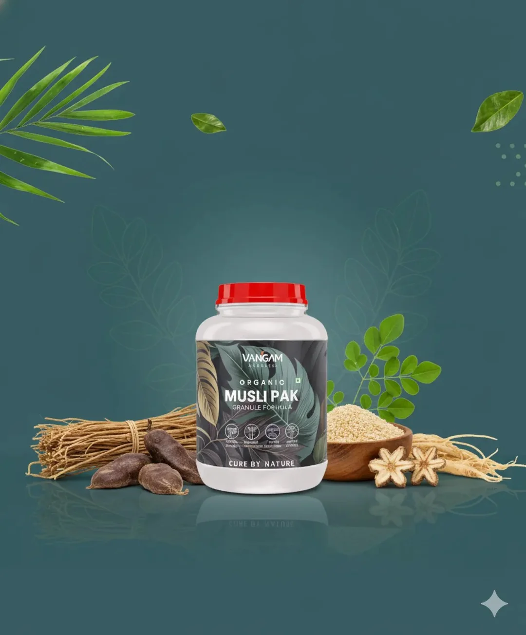 Vangam Musli Pak Ayurvedic Herbal Strength & Immunity Booster Powder 100g | Safed Musli Ashwagandha Shatavari Gokshura Rejuvenating Vitality Supplement for Men & Women image 1