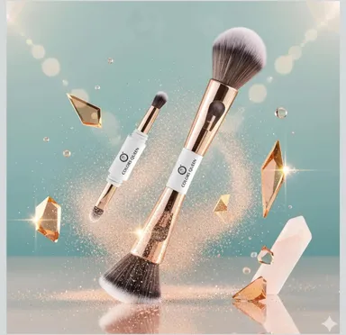 4 Piece Retractable Double Ended Makeup Brush Set 4 in 1 Travel Cosmetic Brush Kit Portable Foundation Powder Blush Concealer Eyeshadow Multi Use Soft Synthetic Bristles thumbnail 1