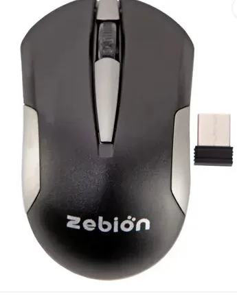 Zebion | Glaze Wireless Optical Mouse | 2.4GHz Black Ergonomic Office & Home Use image 1