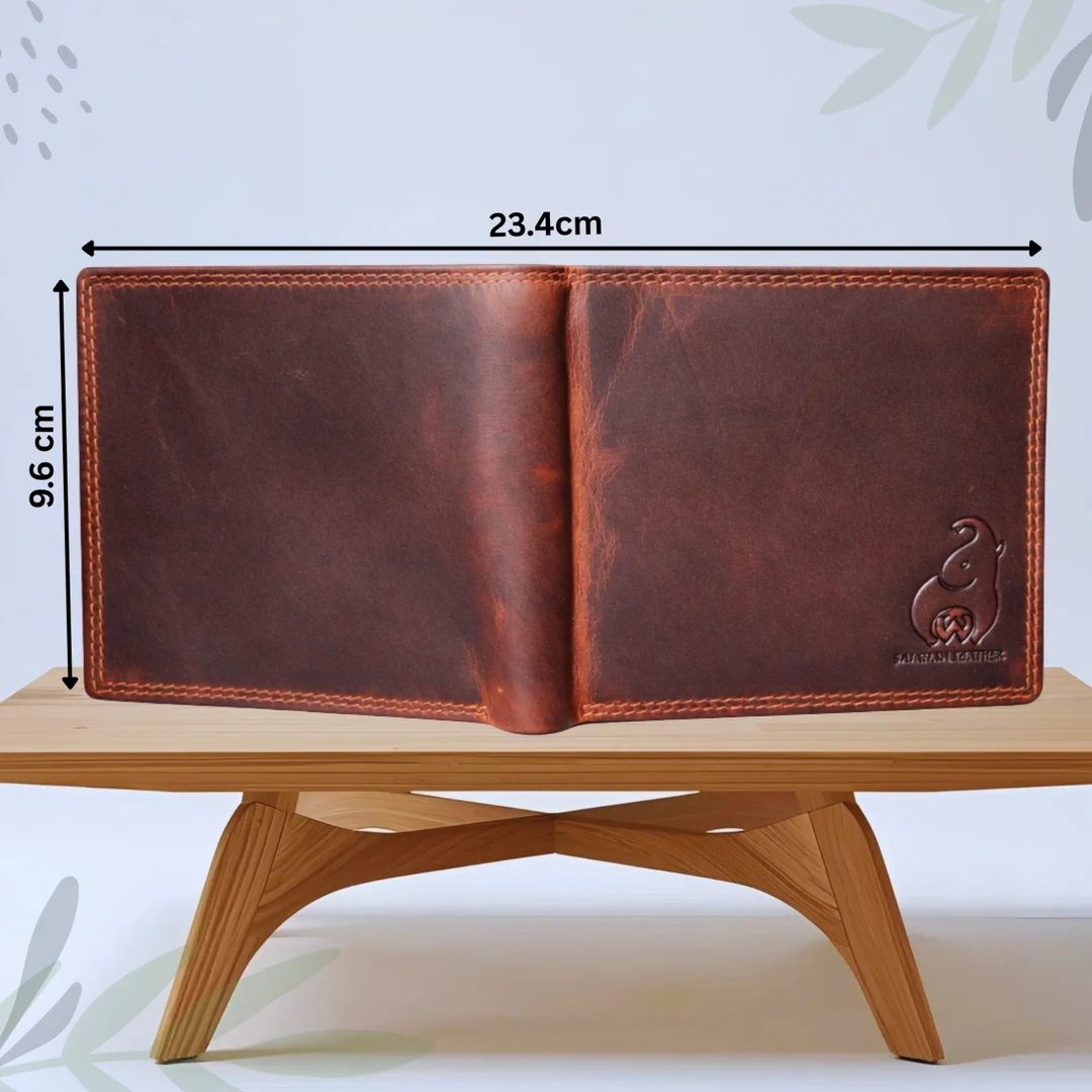 Mohan Leather Classic Brown Genuine Leather Wallet for Men with RFID Protection, Multiple Card Slots, Premium Quality Wallet for Daily Use image 2