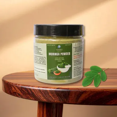 Veora Organics Moringa Powder | 100% Natural Shade-Dried Moringa Leaf Powder | Chemical-Free Vegan Superfood | Rich in Nutrients & Antioxidants | Herbal Supplement for Health & Immunity | 200g thumbnail 4