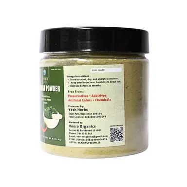 Veora Organics Moringa Powder | 100% Natural Shade-Dried Moringa Leaf Powder | Chemical-Free Vegan Superfood | Rich in Nutrients & Antioxidants | Herbal Supplement for Health & Immunity | 200g thumbnail 1