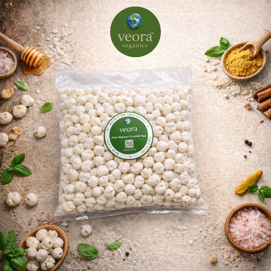 Veora Organics Makhana (Fox Nuts) Combo Pack | Premium A-Grade Natural Phool Makhana | Healthy Roasted Snack | High Protein & Fiber | Gluten-Free Superfood | 200g Each (Pack of 2) image 3