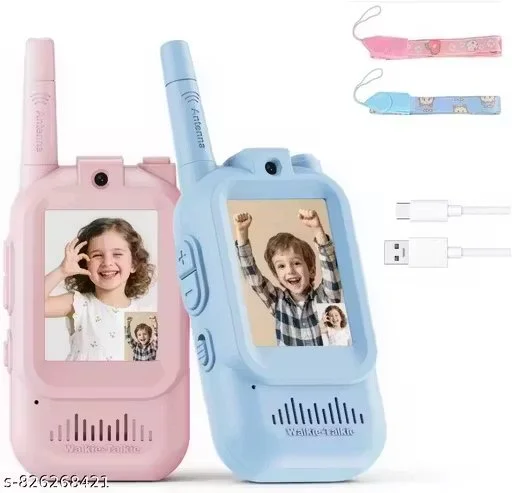 Rechargeable Kids Walkie Talkie Camera Toy 2 Pack with Video Recording Photo Camera LCD Screen Flashlight Outdoor Adventure Toy for Boys Girls Age 3 4 5 6 7 8 9 10 11 12 Years image 2