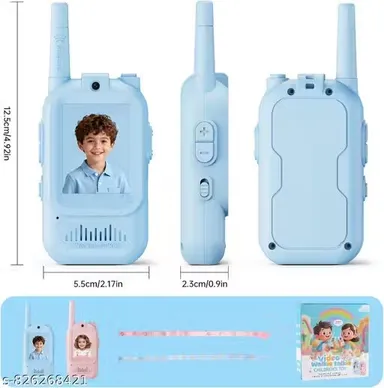 Rechargeable Kids Walkie Talkie Camera Toy 2 Pack with Video Recording Photo Camera LCD Screen Flashlight Outdoor Adventure Toy for Boys Girls Age 3 4 5 6 7 8 9 10 11 12 Years thumbnail 2