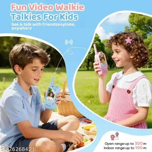Rechargeable Kids Walkie Talkie Camera Toy 2 Pack with Video Recording Photo Camera LCD Screen Flashlight Outdoor Adventure Toy for Boys Girls Age 3 4 5 6 7 8 9 10 11 12 Years image 1