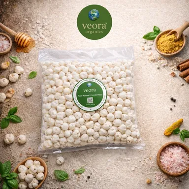 Veora Organics Makhana (Fox Nuts) Combo Pack | Premium A-Grade Natural Phool Makhana | Healthy Roasted Snack | High Protein & Fiber | Gluten-Free Superfood | 200g Each (Pack of 3) thumbnail 2