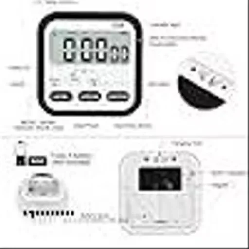 Digital Stopwatch Timer with Large LCD Display 24 Hour Countdown Study Timer Magnetic Kitchen Timer Loud Alarm Flashing Light for Students Cooking Exams Workout Timer India image 4
