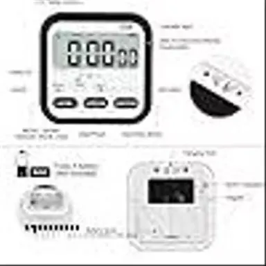 Digital Stopwatch Timer with Large LCD Display 24 Hour Countdown Study Timer Magnetic Kitchen Timer Loud Alarm Flashing Light for Students Cooking Exams Workout Timer India thumbnail 3