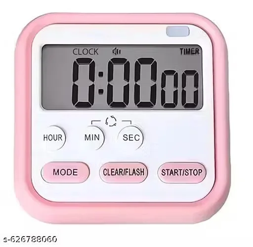 Digital Stopwatch Timer with Large LCD Display 24 Hour Countdown Study Timer Magnetic Kitchen Timer Loud Alarm Flashing Light for Students Cooking Exams Workout Timer India image 1