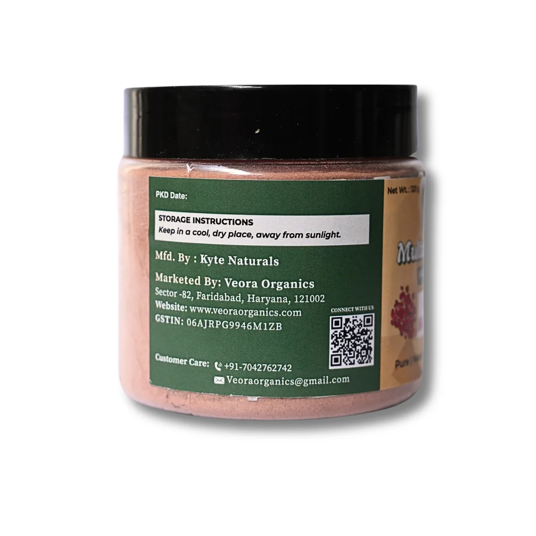 Veora Organics Multani Mitti Face Pack – Rose Harmony | Natural Skin Brightening Face Mask with Rose Petals & Orange Peel | Deep Cleansing, Oil Control & Tan Removal | Pure Chemical-Free Herbal Skincare | 120g image 6