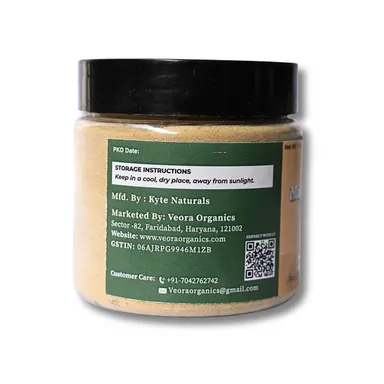 Veora Organics Multani Mitti Face Pack with Neem | Natural Deep Cleansing & Detox Face Mask | Oil Control, Acne Care & Skin Purifying | Chemical-Free Herbal Face Pack | 120g thumbnail 3