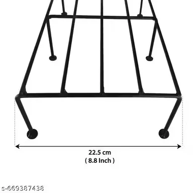 Metal Planter Stand Set of 2 for Indoor Outdoor Balcony Patio Living Room Home Garden Rust Resistant Heavy Duty Plant Holder Black Iron Multi Size Decorative Plant Rack India thumbnail 3