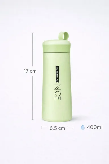 Duusekeer Nice Insulated Stainless Steel Water Bottle 500ml Leak-Proof Vacuum Flask for Office School Gym Yoga Pink Green thumbnail 3