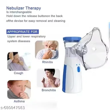 Portable Mesh Nebulizer Machine for Baby Adults Rechargeable Silent Ultrasonic Nebulizer for Asthma Cough Sinus Allergy Relief Compact Handheld Travel Inhaler with Self Cleaning Technology Long Battery Life thumbnail 2