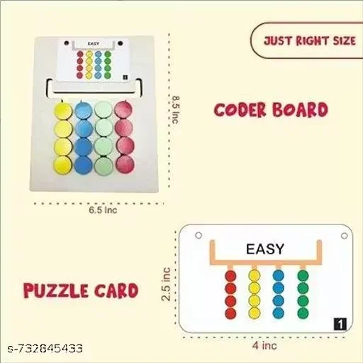 Travel Friendly Kids Montessori Slide Puzzle Game Colour Sorting Pattern Matching Educational Learning Toy for 4–8 Years Brain Development IQ Booster Gift Toy image 2