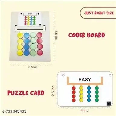 Travel Friendly Kids Montessori Slide Puzzle Game Colour Sorting Pattern Matching Educational Learning Toy for 4–8 Years Brain Development IQ Booster Gift Toy thumbnail 1