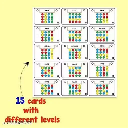 Travel Friendly Kids Montessori Slide Puzzle Game Colour Sorting Pattern Matching Educational Learning Toy for 4–8 Years Brain Development IQ Booster Gift Toy image 3