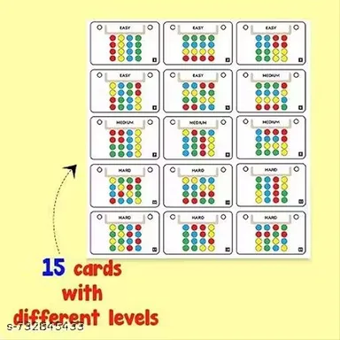 Travel Friendly Kids Montessori Slide Puzzle Game Colour Sorting Pattern Matching Educational Learning Toy for 4–8 Years Brain Development IQ Booster Gift Toy thumbnail 2