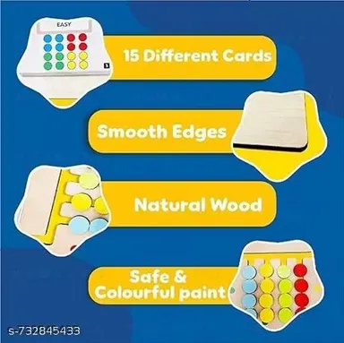 Travel Friendly Kids Montessori Slide Puzzle Game Colour Sorting Pattern Matching Educational Learning Toy for 4–8 Years Brain Development IQ Booster Gift Toy thumbnail 3